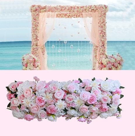 Blush Pink Blumengirlande, Blumenbogen, Hochzeitsblumenbogen, Hochzeitsgirlande, Chuppah-Blumen, Hochzeitslaube, Tisch-Mittelstück 3,27ft