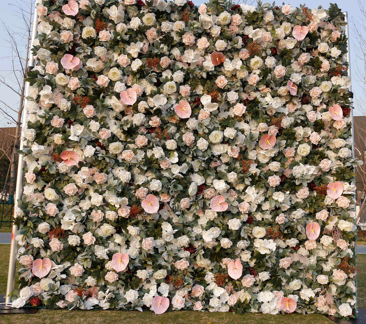 New Arrival Flower Wall For Wedding Arrangement Event Salon Party Photography Backdrop Fabric Rolling Up Curtain Fabric Cloth