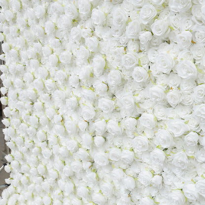 New Arrival White Flower Wall For Wedding Arrangement Event Salon Party Photography Backdrop Fabric Rolling Up Curtain Fabric Cloth