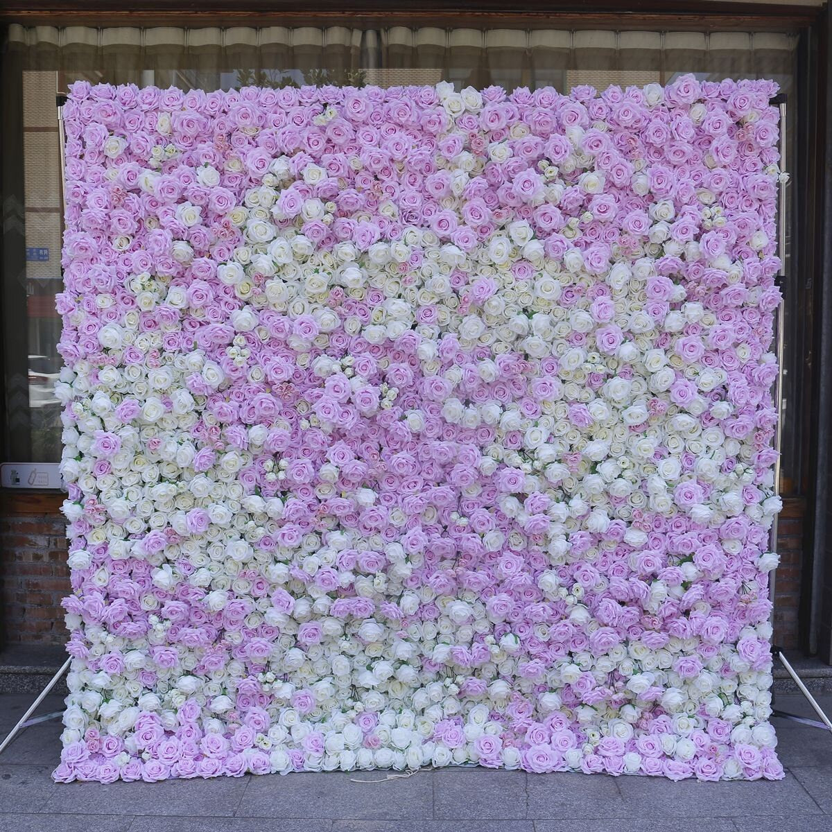 3D Romandic Grodual Color Flower Wall For Wedding Arrangement Event Salon Party Photography Backdrop Fabric Rolling Up Curtain Fabric Cloth