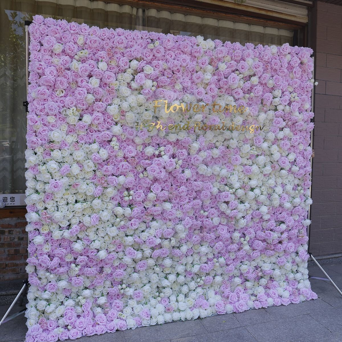 3D Romandic Grodual Color Flower Wall For Wedding Arrangement Event Salon Party Photography Backdrop Fabric Rolling Up Curtain Fabric Cloth