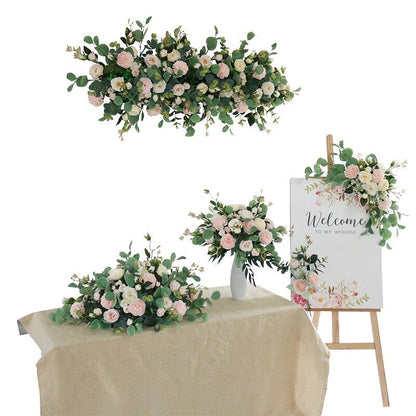 Wedding Arch Arrangement Arbor Arrangements White Flowers Eucalyptus Wedding White Green Package Artificial Faux Flowers Wedding Decor