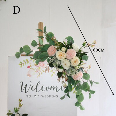 Wedding Arch Arrangement Arbor Arrangements White Flowers Eucalyptus Wedding White Green Package Artificial Faux Flowers Wedding Decor