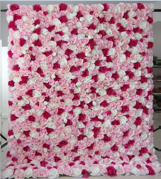 Artifical Simulation Flower Wall For Wedding Arrangement Event Salon Party Photography Backdrop Fabric Rolling Up Curtain Fabric Cloth