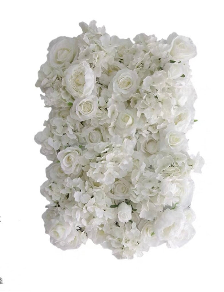 3D White Wedding Flower Wall  Photography Backdrop Special Event Party Boutique Shop Arrangement Decor Floral Panels 40x60cm