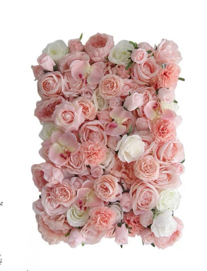 Künstliche Simulation Pinsel rosa Blumenwand für Hochzeit Fotografie Hintergrund besondere Veranstaltung Arrangement Dekor Blumenplatten 15,75 x 23,62 Zoll