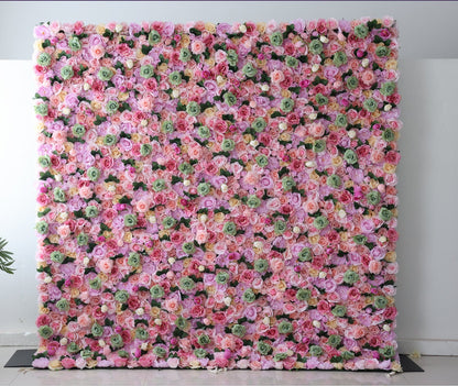 Blush Pink Floral Wall For Wedding Photography Backdrop Special Event Salon Party Arrangement  Fabric Rolling Up Curtain Fabric Cloth