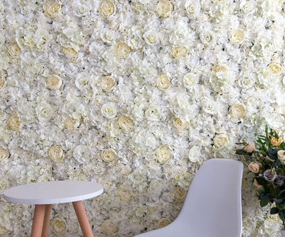 Ivory Wedding Flower Wall Artificial Simulation Rose Hydrangea Flower For Romantic  Photography Special Event Backdrop Panels 40cm*60cm