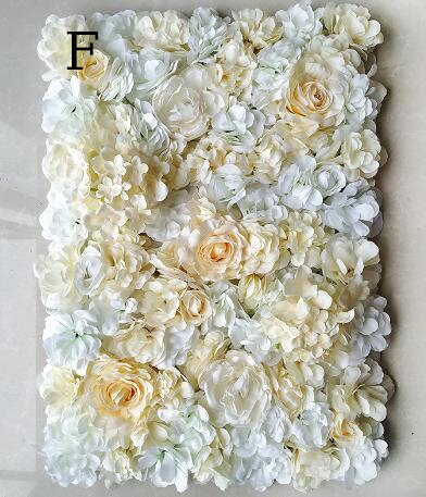 Simulation Blumenwand für Hochzeit, romantische Fotografie-Hintergrund, Brautparty, besondere Veranstaltung, arrangierte Blumenpaneele, 40 x 60 cm, 4 Farben