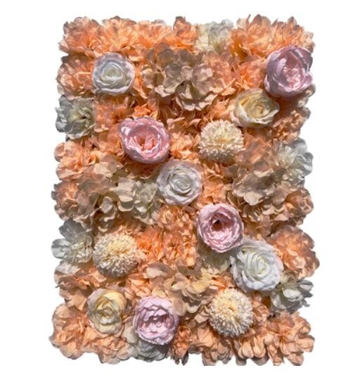 Candy Orange Wedding Floral Wall Artifical Simulation Silk Flower Wall  Baby Shower Special Event Backdrop Floral Panel 40*60cm