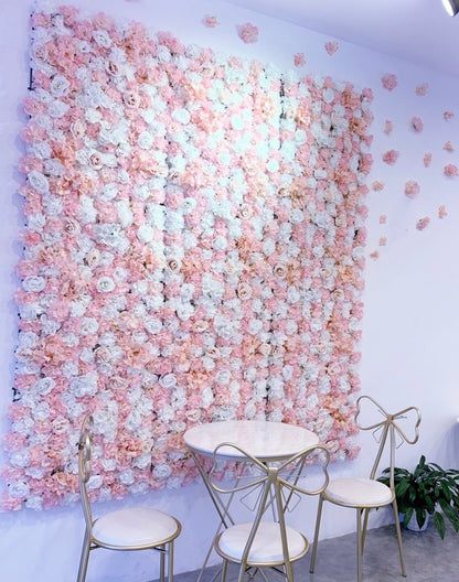 New Arrival Artifical Silk  Rose Hydrangea Flower Wall For Wedding Romantic Photography Backdrop Wedding Arrangement Decor Panels 40*60cm