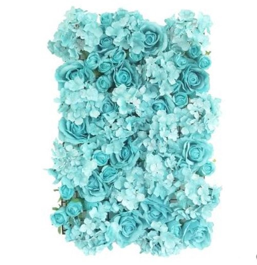 Turquoise Flower Wall For Wedding Photography Backdrop Bridal Shower Special Event Arrangement Decor Floral Panels 40*60cm
