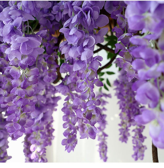 Künstlich simulieren Sie die riesige Glyzinienblüte der Abreu Vine Garland-Hängeblumen für die Hochzeitszeremonie im Freien als Blumendekoration