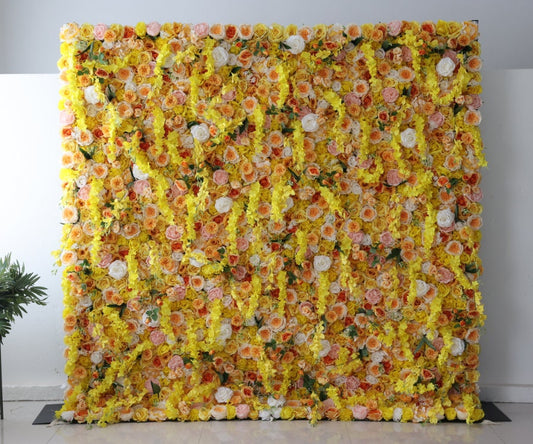 New Design 3D Flower Wall For Wedding Arrangement Event Salon Party Photography Backdrop Fabric Rolling Up Curtain Fabric Cloth