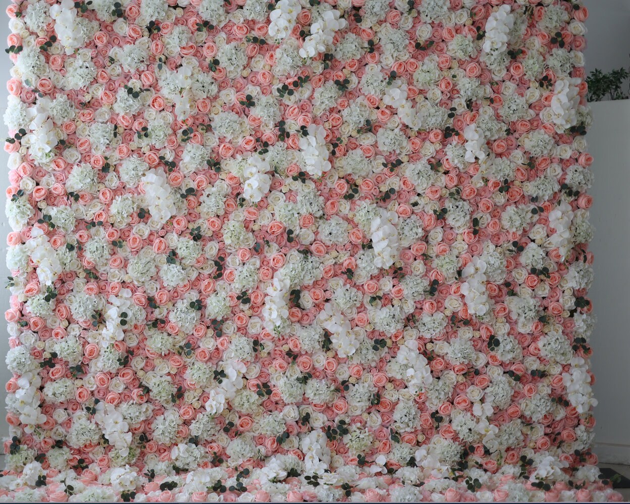 New Design Floral Wall For Wedding Photography Backdrop Special Event Salon Party Arrangement Fabric Rolling Up Curtain Fabric Cloth