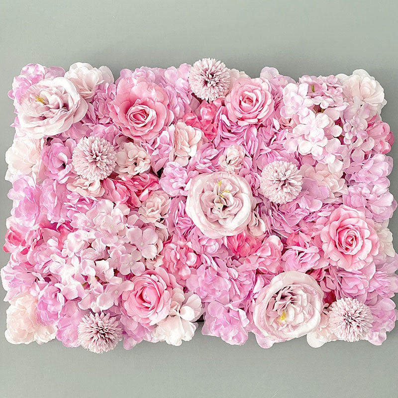 Candy Pink Flower Wall Artificial Flower Backdrops For Romantic Photography Baby Shower Bridal Shower Home Decor Panel 15.75X23.62inch