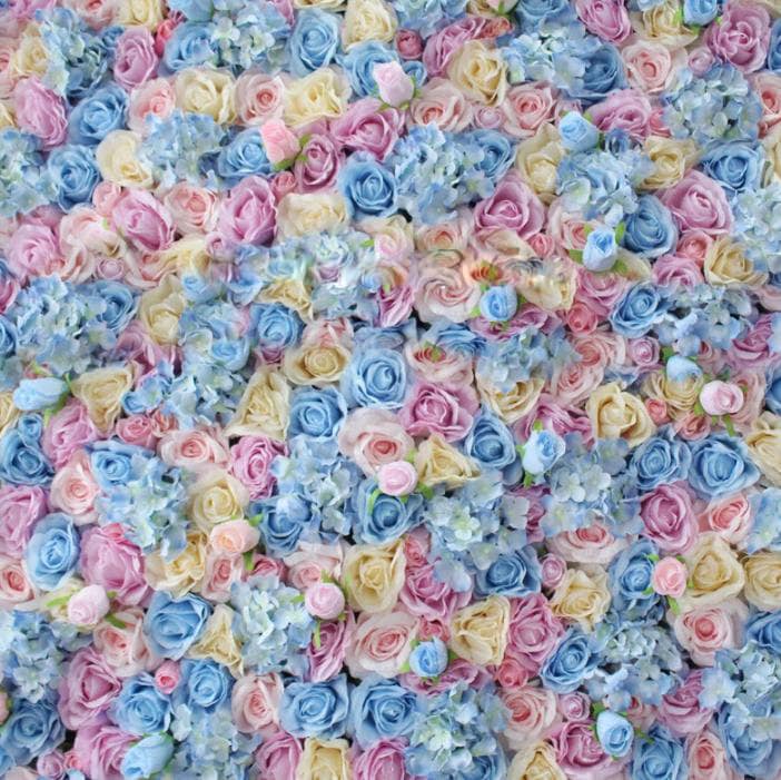 Baby Pink Blue Flower Wall For Wedding Arrangement Event Salon Party Photography Backdrop Fabric Rolling Up Curtain Fabric Cloth