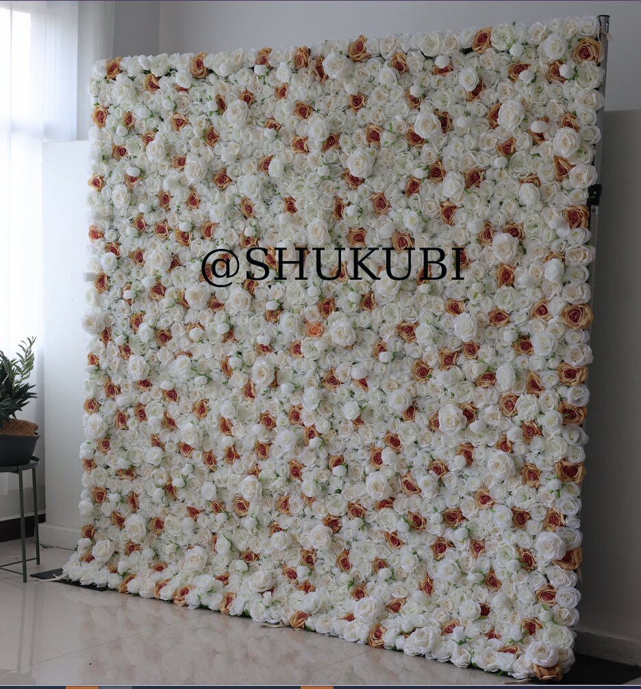 High Quality Flowers Wall  For Wedding Arrangement Event Salon Party Photography Backdrop Fabric Rolling Up Curtain Fabric Cloth