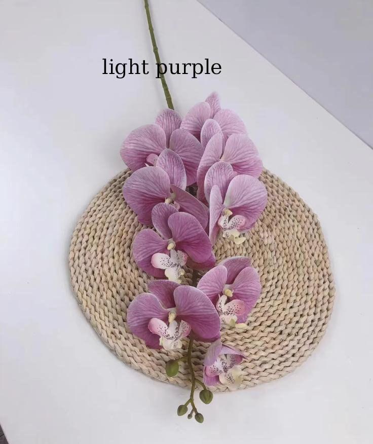 High Quality Artificial Phalaenopsis  37&quot;  9 Heads Real Touch Orchid Stem DIY Floral Centerpiece Wedding Home Decor Gifts